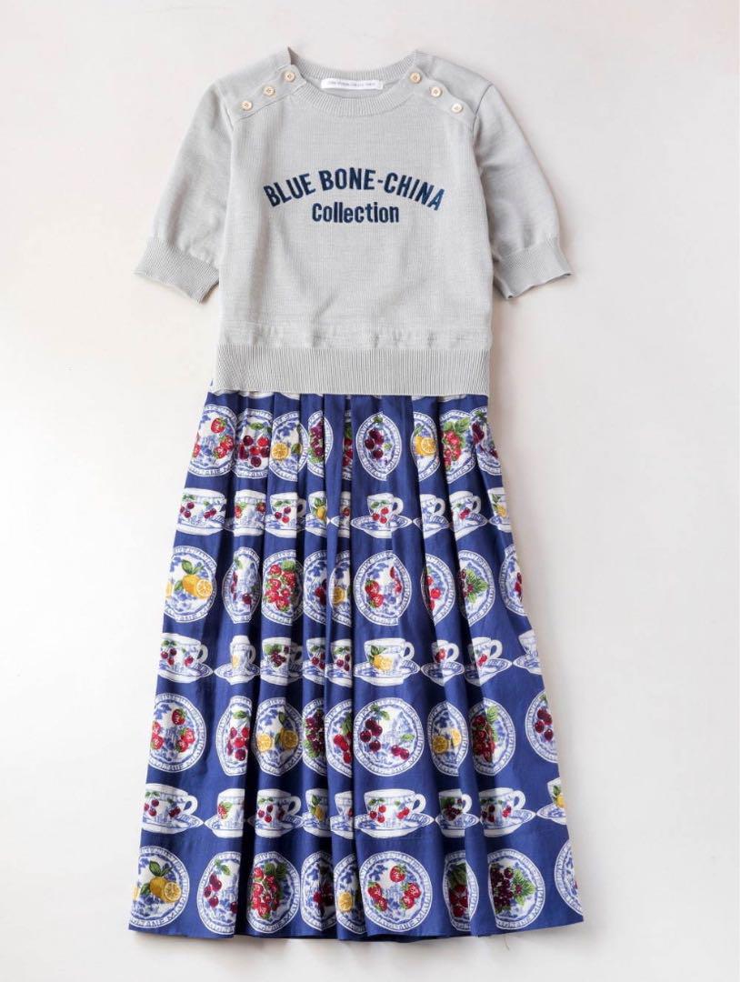未使用ジェーンマープル KnitandBlue bone-china dress