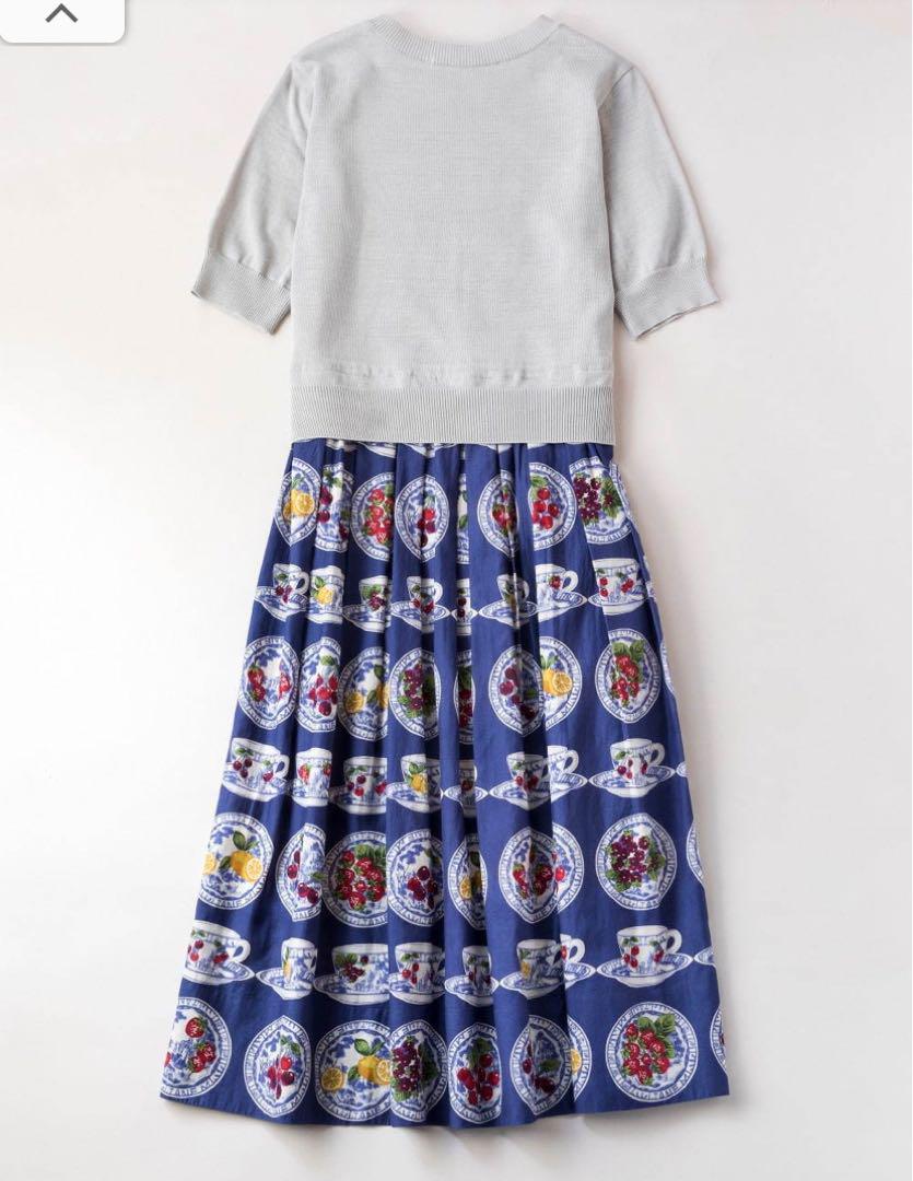 未使用ジェーンマープル KnitandBlue bone-china dress