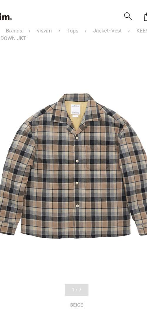 visvim KEESEY CHECK DOWN JKT