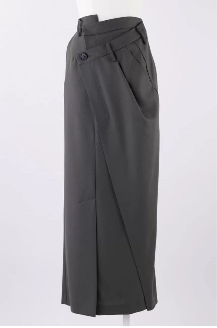 エンフォルド　ENFOLD ロングスカート ダークグレー