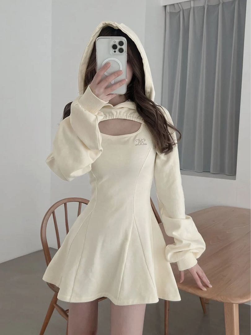 darich ショートフーディスウェットミニワンピース SIZE