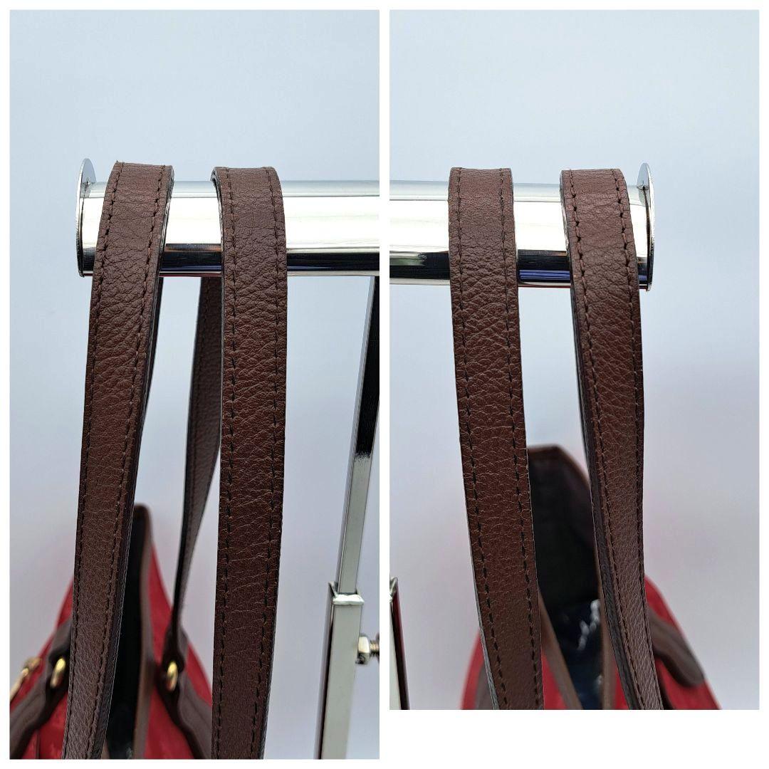 美品★russet ラシット ギャランティカード付 トートバッグ A4可 赤 美品☆russet ラシット ギャランティカード付 トートバッグ A4可