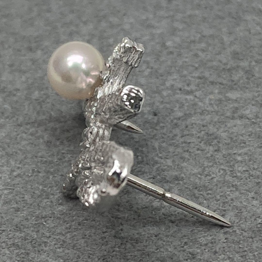 田崎真珠 TASAKI パールイニシャルピンブローチ Hモチーフピン