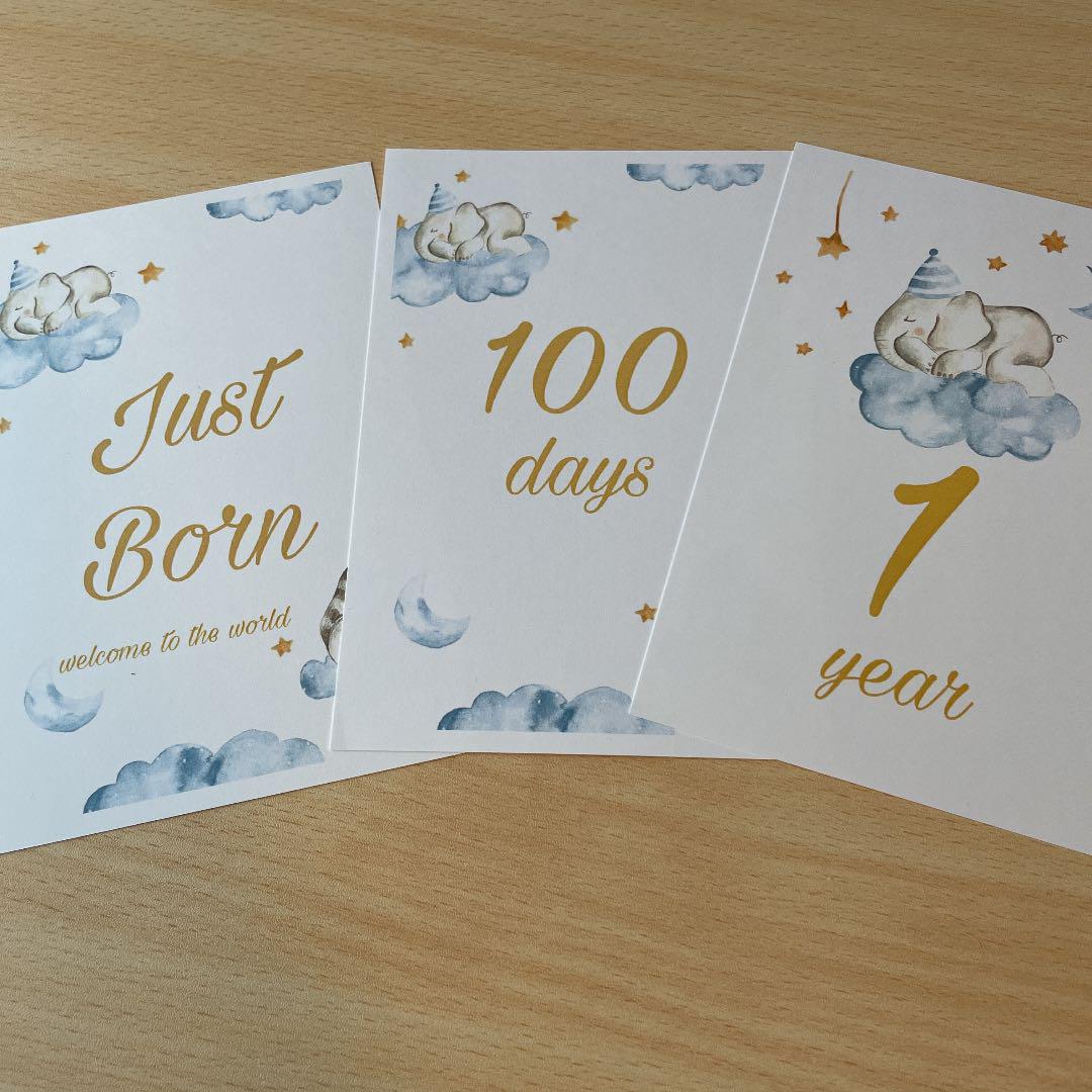 マンスリーカードjustborn 1〜11months 1year100days