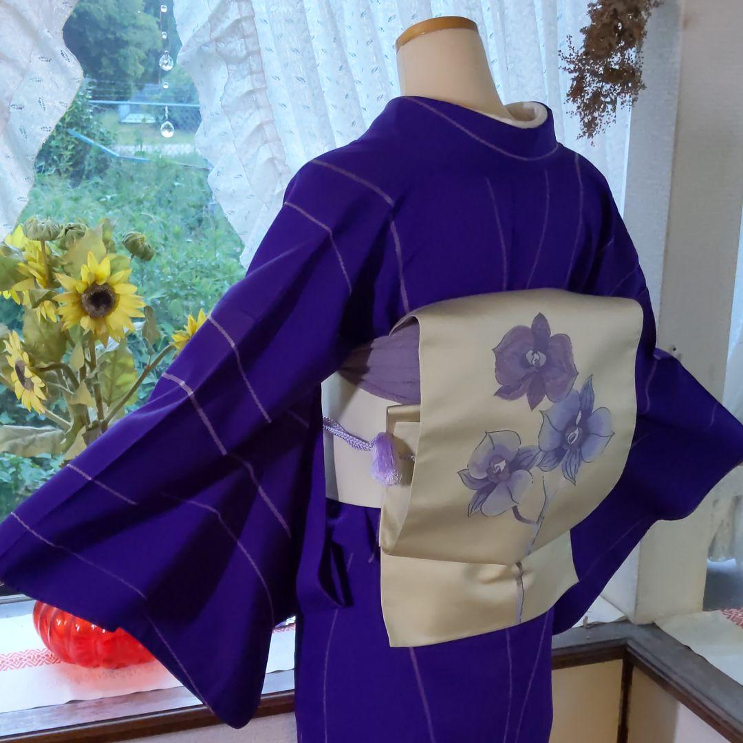 品数豊富!青紫の地に薄紫のよろけ模様が粋な洗える単衣のお着物です 着物 レディース¥34,568-eleganzaindonesia.com 品数豊富!青紫の地に薄紫のよろけ模様が粋な洗える単衣のお着物です 着物 レディース¥34,568-eleganzaindonesia.com