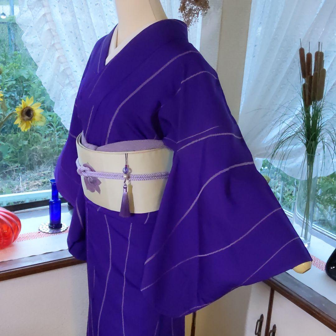 品数豊富!青紫の地に薄紫のよろけ模様が粋な洗える単衣のお着物です 着物 レディース¥34,568-eleganzaindonesia.com 品数豊富!青紫の地に薄紫のよろけ模様が粋な洗える単衣のお着物です 着物 レディース¥34,568-eleganzaindonesia.com