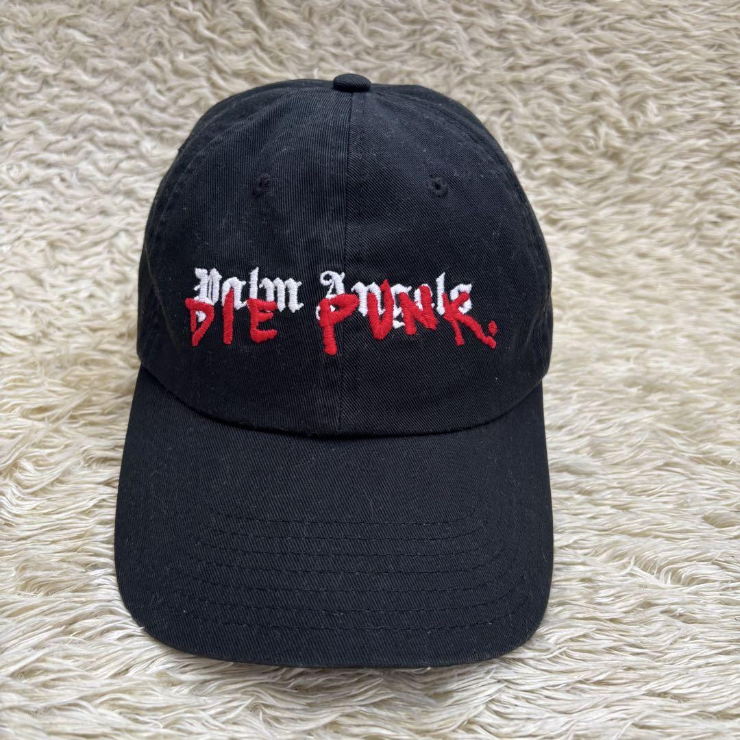 希少　Palm Angels die punk コットン6パネルキャップ　黒
