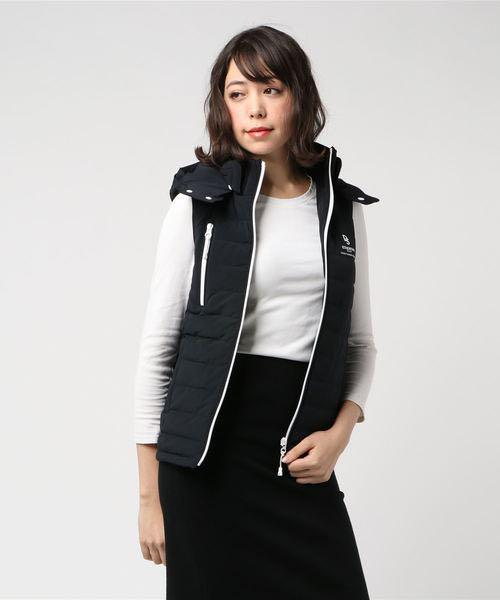 格安人気 美品 DOUBLE STANDARD ダウンベスト 38 ネイビー - ダウン ...