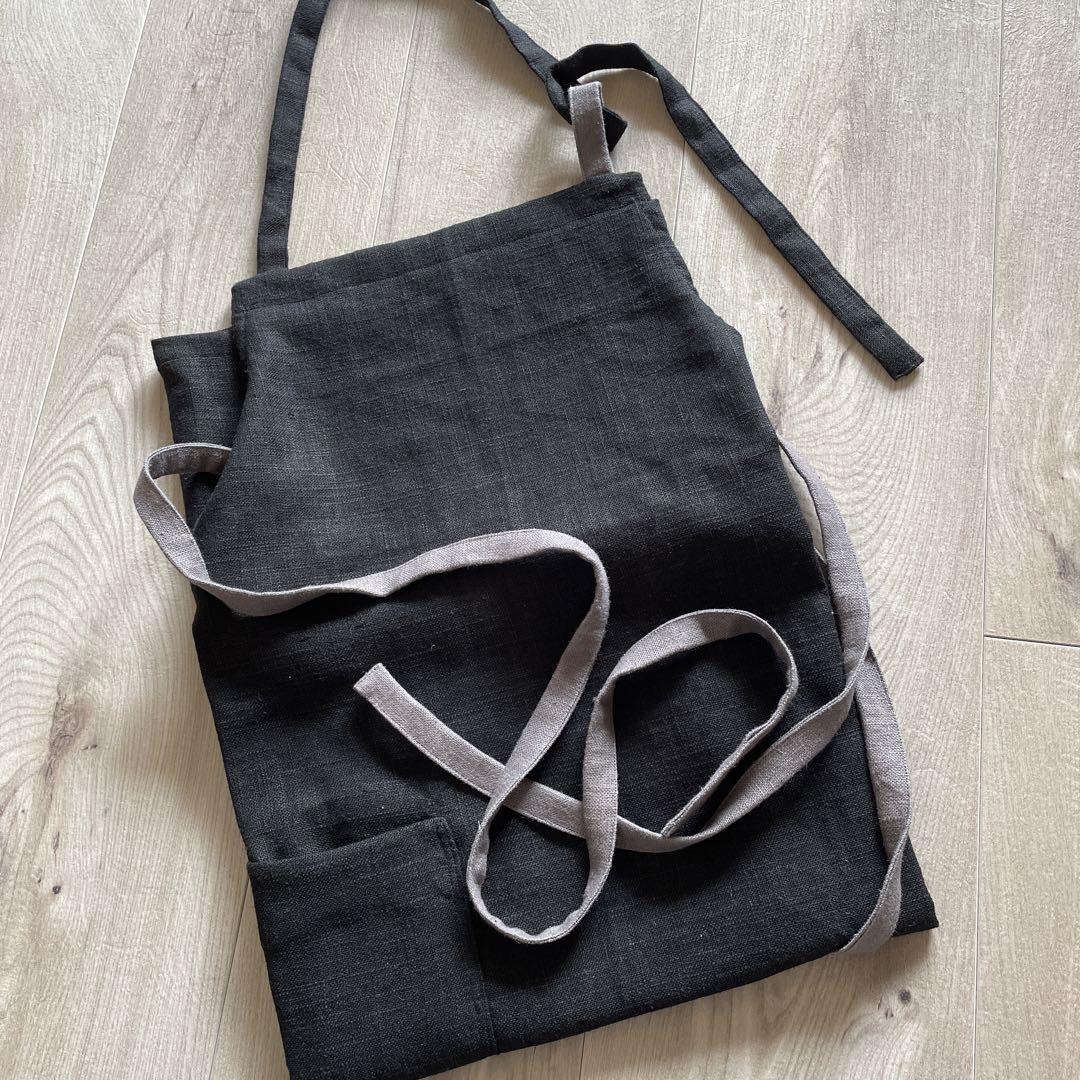 mie　ハンドメイド　リネンエプロン