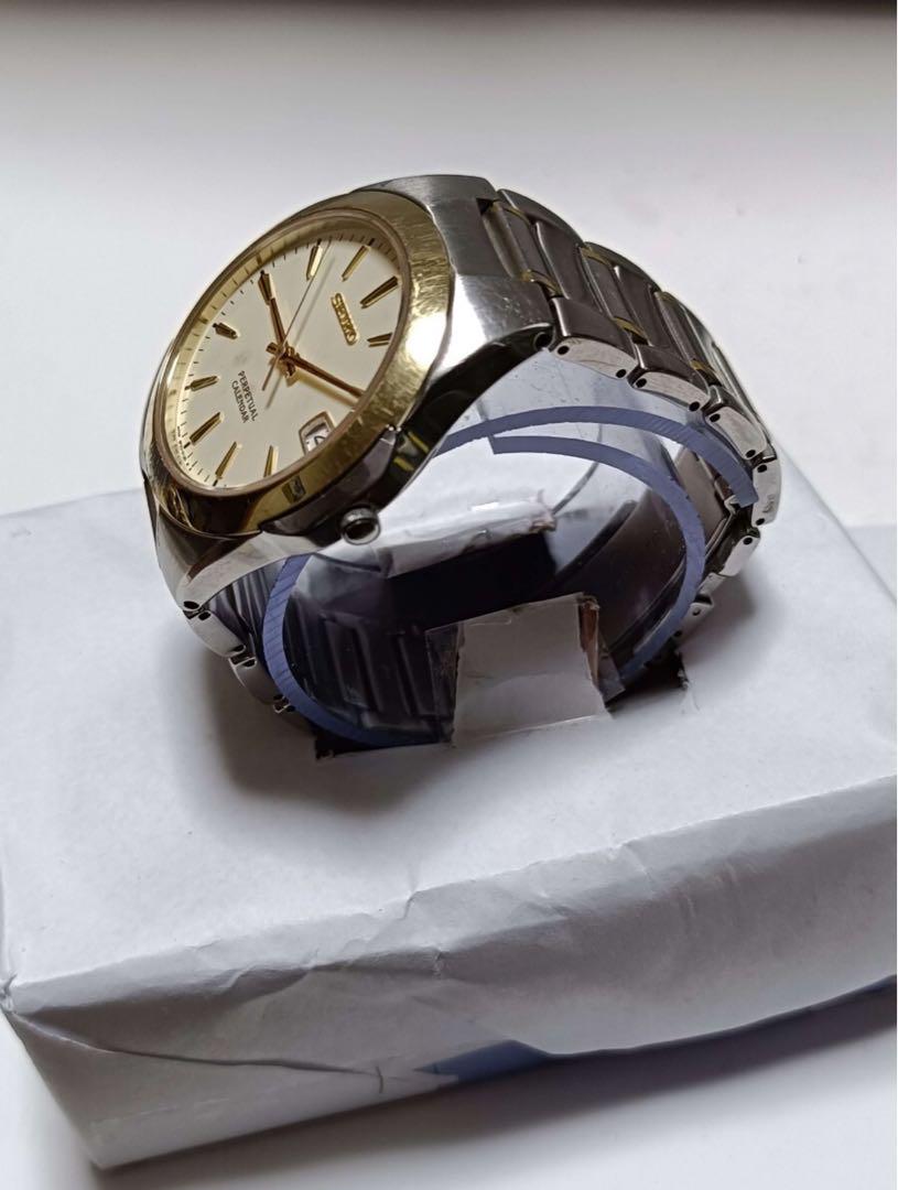SEIKO セイコー パーペチュアルカレンダー クオーツ ゴールド シルバー