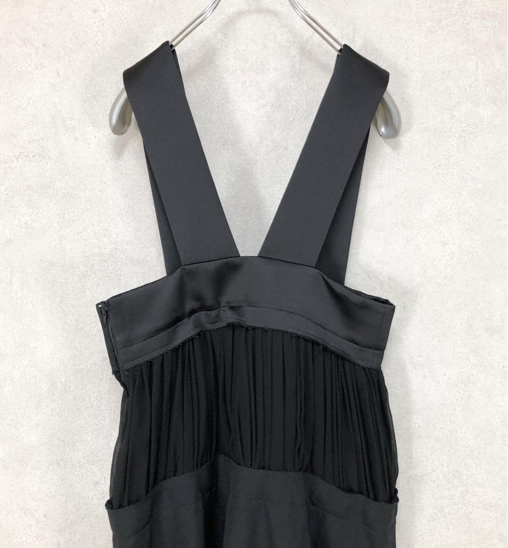 COMME des GARCONS 異素材切替ジャンパースカート 黒 ブラック