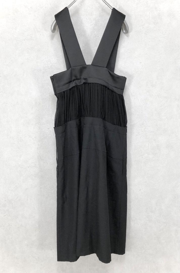 COMME des GARCONS 異素材切替ジャンパースカート 黒 ブラック