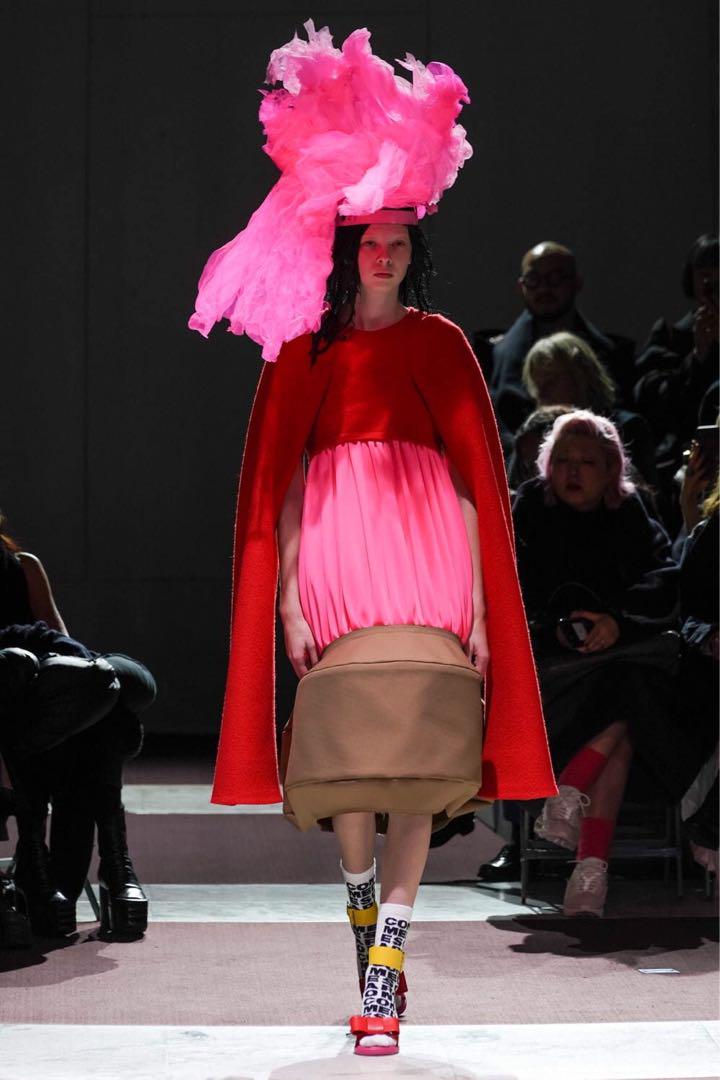 COMME des GARCONS 異素材切替ジャンパースカート 黒 ブラック