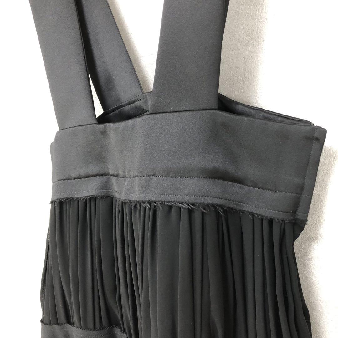 COMME des GARCONS 異素材切替ジャンパースカート 黒 ブラック
