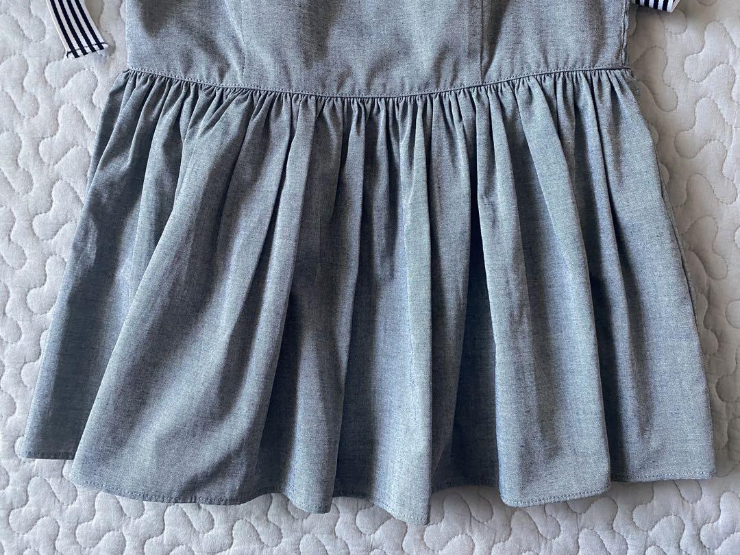 美品 メゾンエシェル こぼれパールボーダーリボンキャミソール