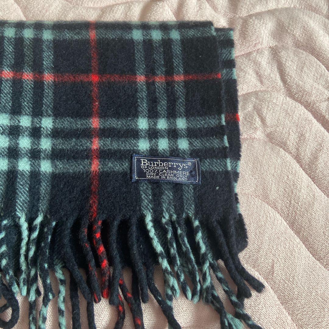 BURBERRYS ハーバリーズ カシミヤ イギリス製 ノバチェック マフラー