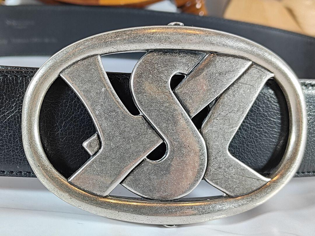 【極美品】イヴサンローラン 正規品　リヴゴーシュ　高級YSLロゴバックルベルト