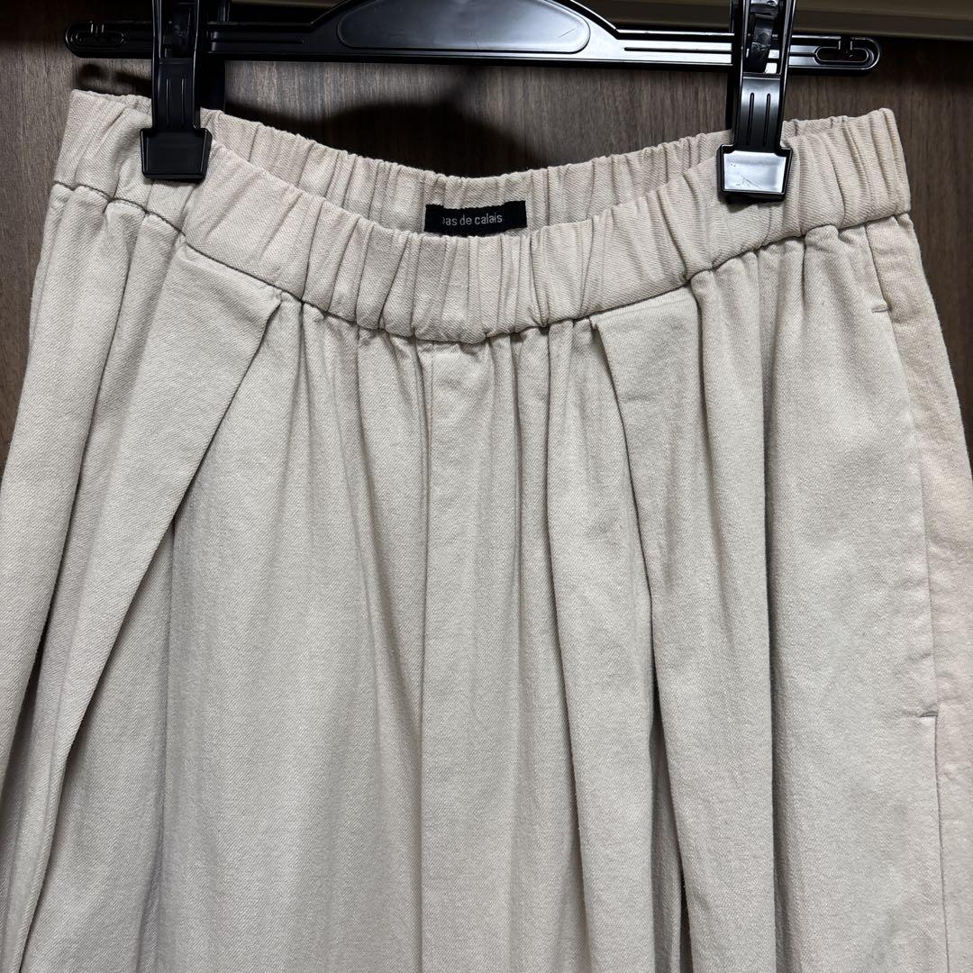 【pas de calais】ゆったりガウチョ✳︎ベージュ✳︎美品