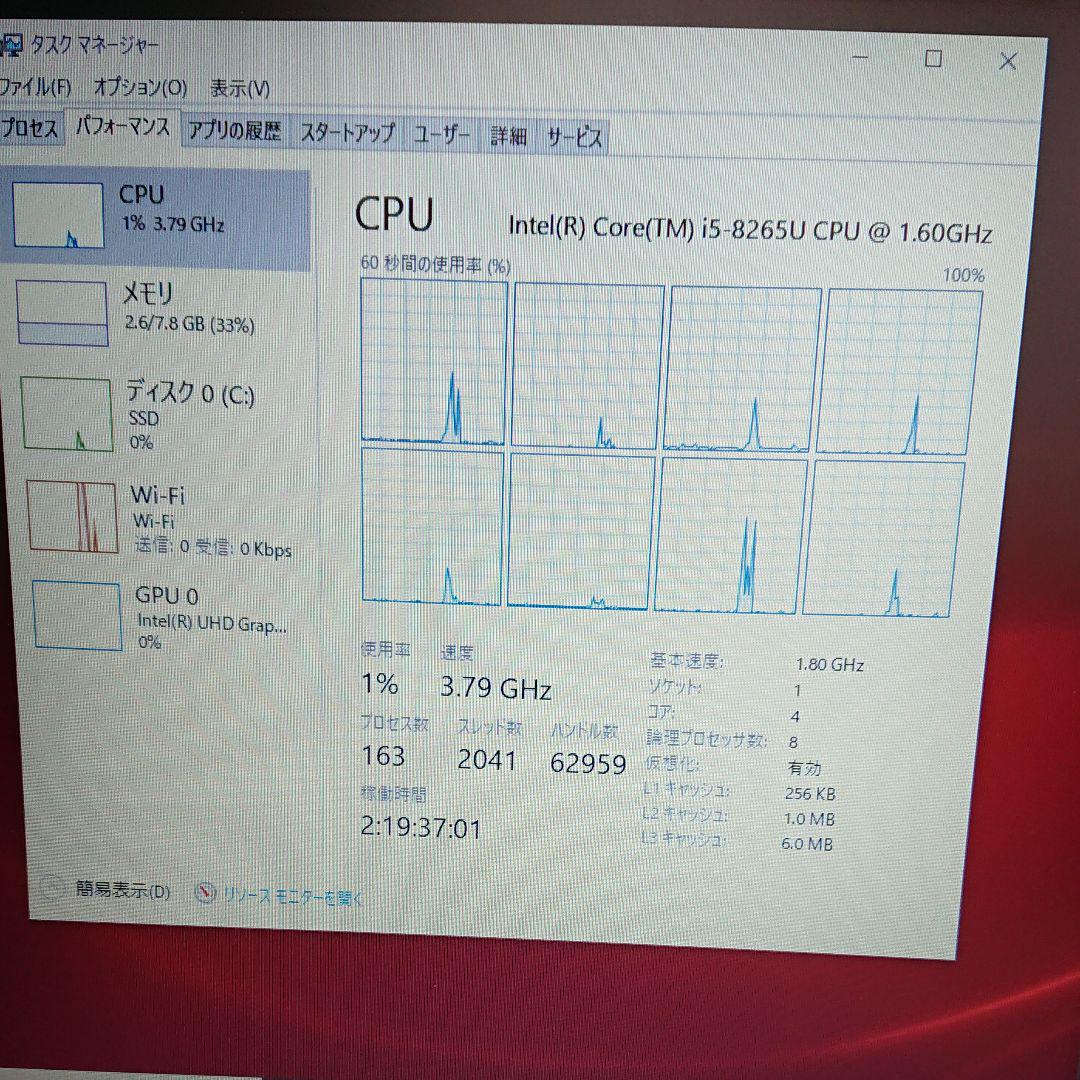 限定セール LIFEBOOK A579 B i5-8265U 8GB 240GB l2bij-m50573002560 人気セール