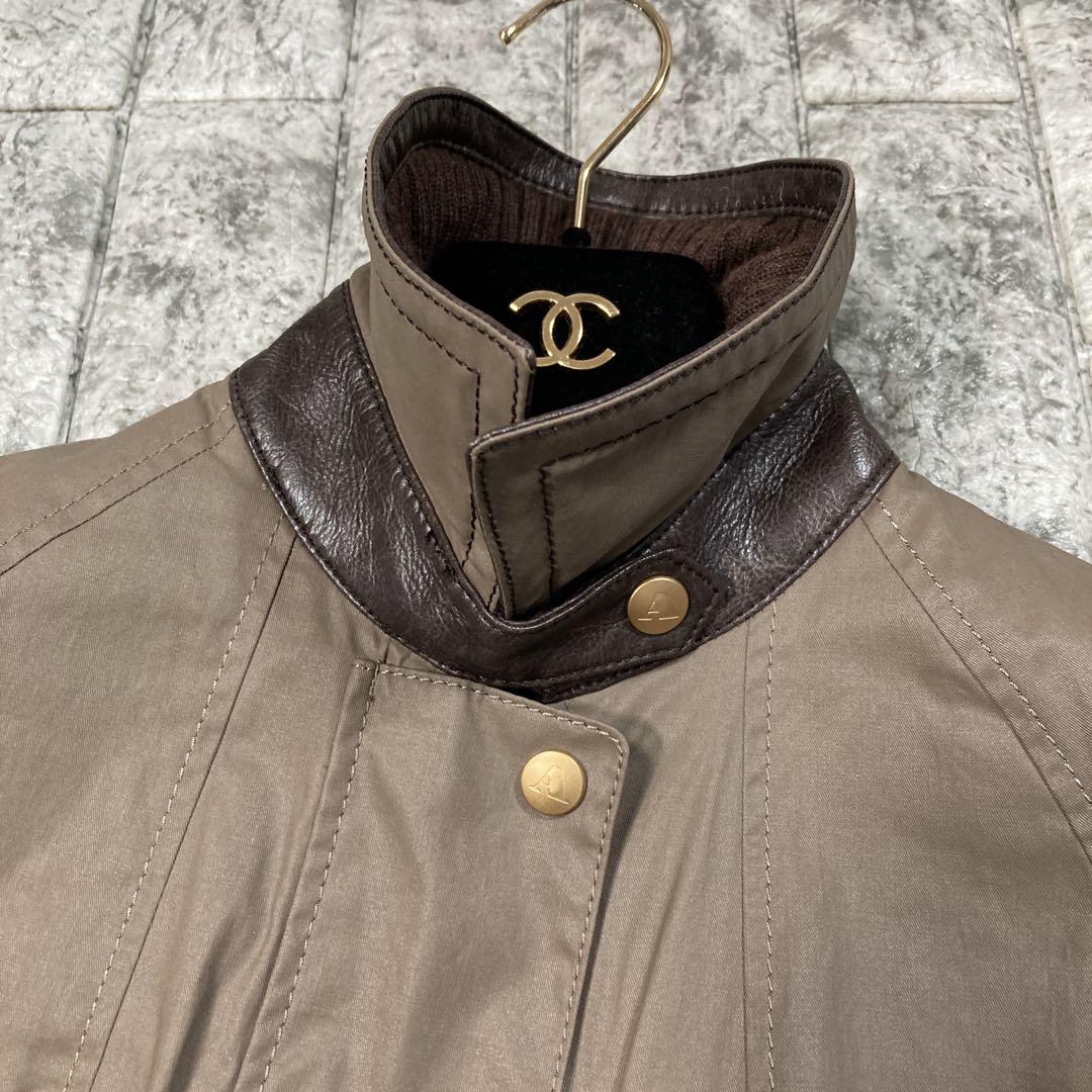 極美品】Aquascutum ブルゾン 金ボタン 樹脂加工 ライナー付