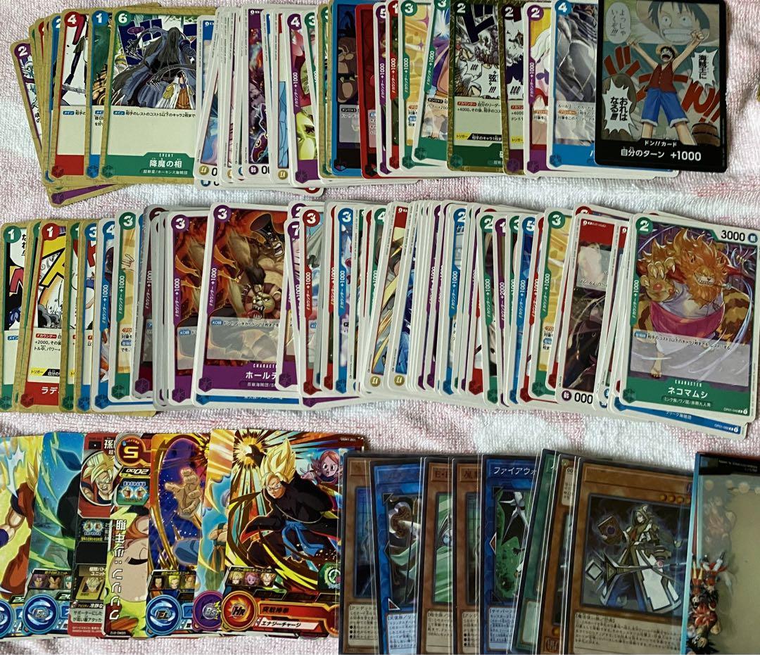 アニメカード ワンピース、ドラゴンボール、遊戯王 画像1