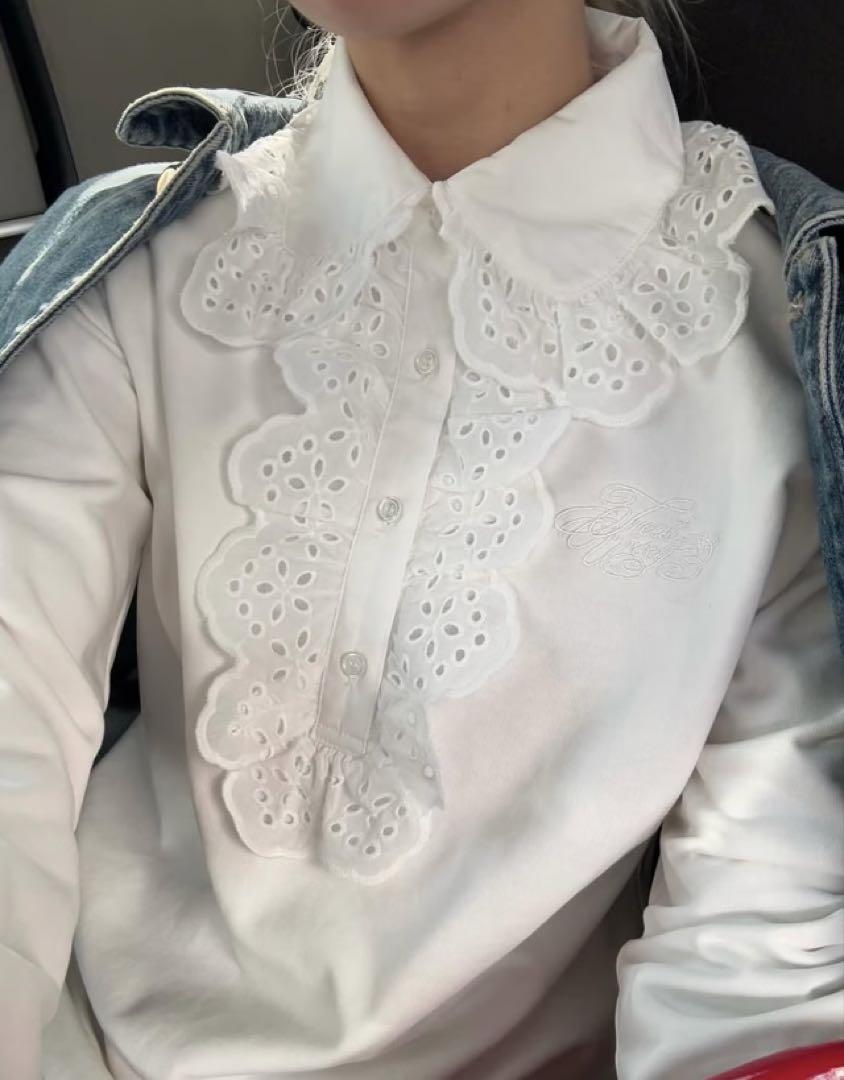 トリートユアセルフ　frill collar mini one-piece