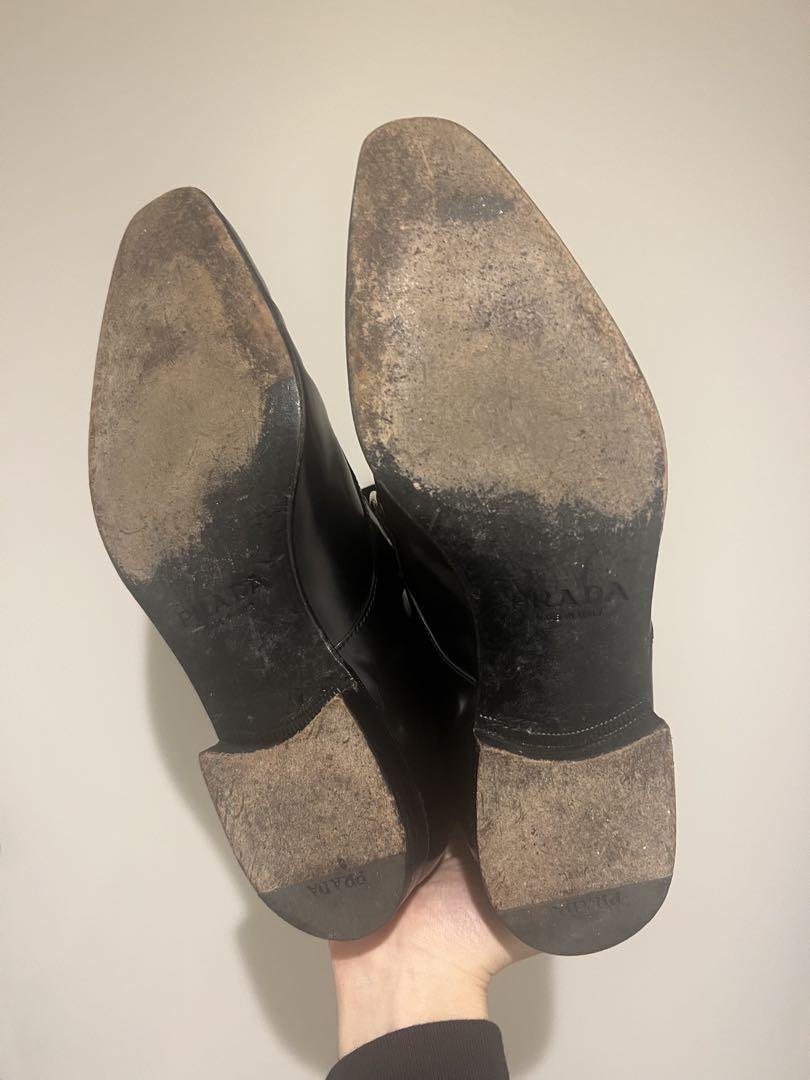 靴 PRADA Velcro Monk Strap Derbies