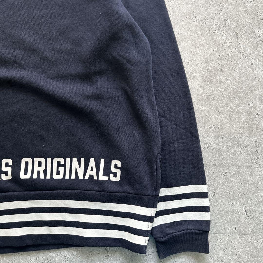 adidas 00s アディダス トレーナー 刺繍ロゴ スウェット ネイビー S