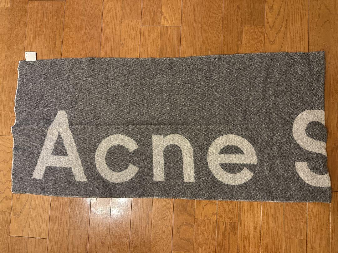 グランドセール 漫画 Acne Studios グレー ロゴ入りマフラー 小物