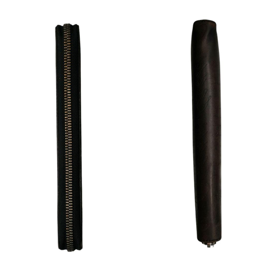 ベルルッティ　長財布　イタウバ　ロングジップウォレット　カリグラフィ　ブラウン