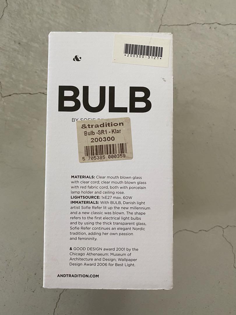 【未使用品】　&tradition bulb SR1 KLAR