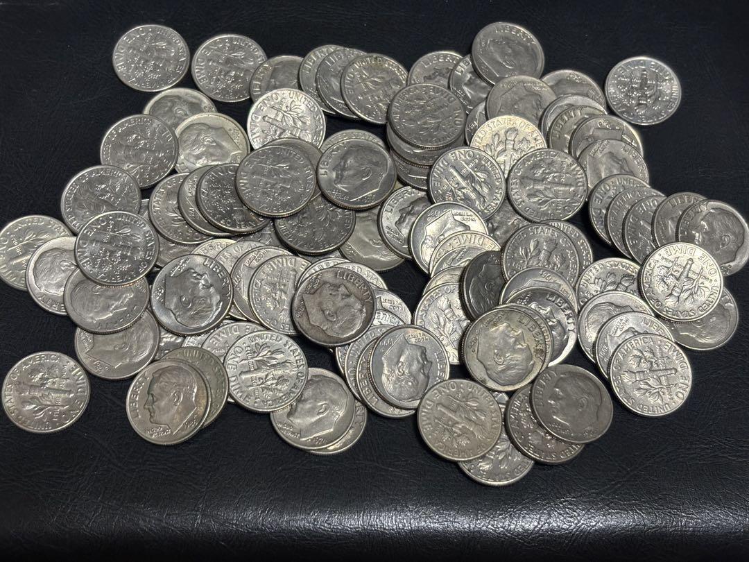 ジグ　ルーズベルトダイム銀貨10枚他 アメリカ ルーズベルト1ダイム（10セント） | りゅうがの銀貨