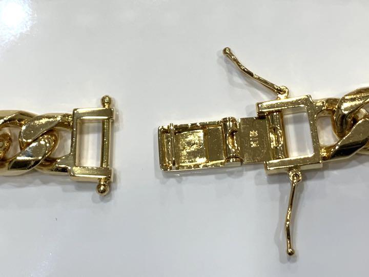 値下げ シングル ブレスレット100g 22cm 美品 BucW8-m50607661172 K18 喜平 8面 在庫定番