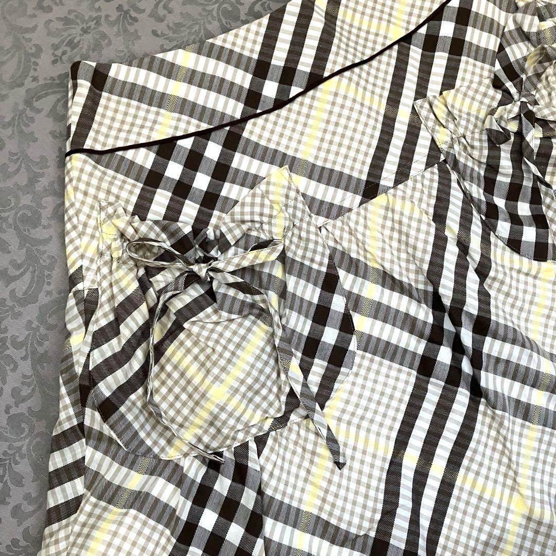 値下げ！Burberry】ノバチェック.チェック柄.フレアスカート.36.黄色.