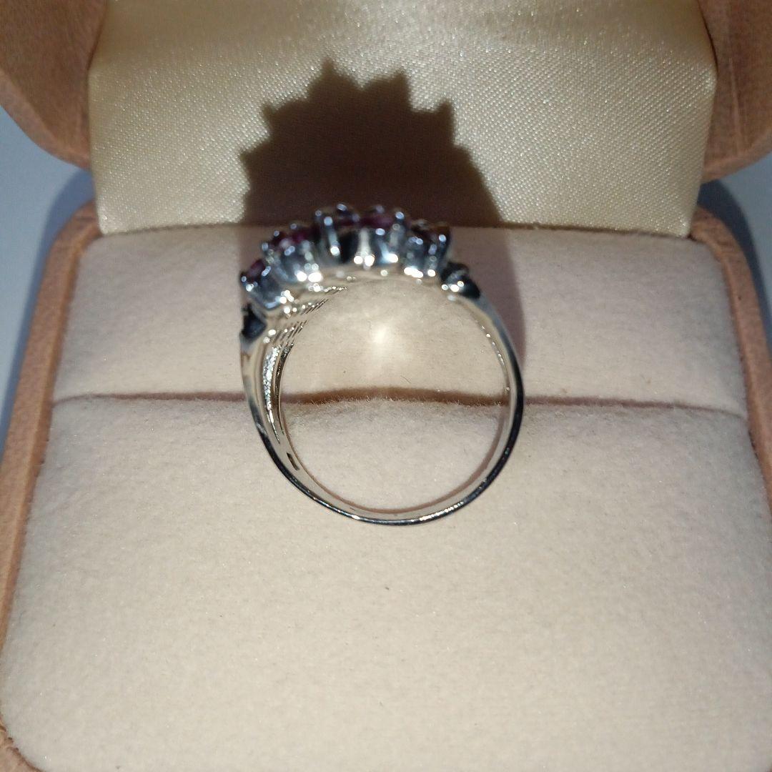 【新品】ロ―ドライトガ―ネット❣️925K14WG仕上げリング