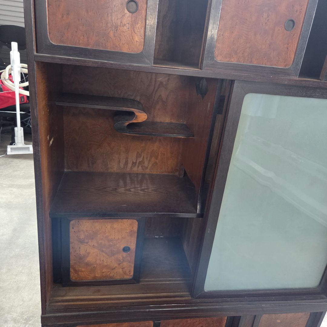 Coco atelierbrocante アンティーク 箪笥 色ガラス 時代箪笥／仙台閂錠鳳凰金具衣裳箪笥 【SENDAI clothing chest