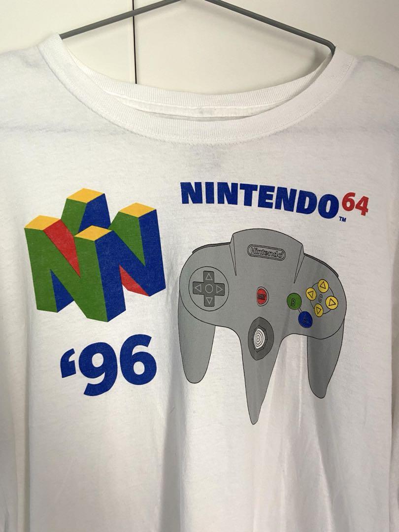 任天堂公式 Nintendo 64 長袖Tシャツ ロンT 白 M Y2K 古着