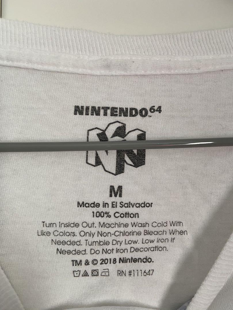 任天堂公式 Nintendo 64 長袖Tシャツ ロンT 白 M Y2K 古着