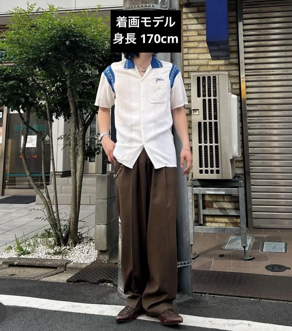 【70's】 PERRY ELLIS 2タックレーヨン wide slacks