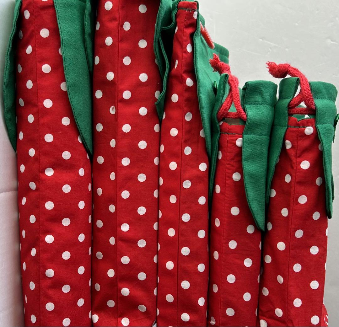 入園入学セット ５点セット いちご リボン付 両面タイプ  女の子 ハンドメイド
