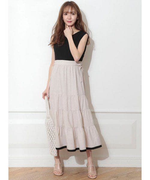 Rirandture(リランドチュール) バッククロスティアードワンピース