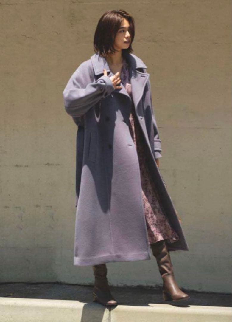 スタンドカラーダブルコート　fray id