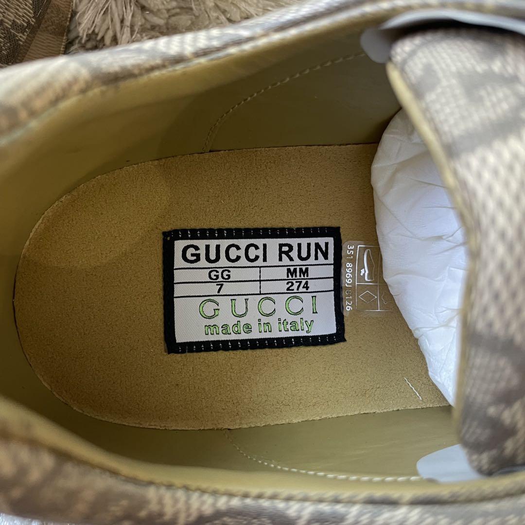 新品 GUCCI グッチ GUCCI RUN GG柄 スニーカー 26cm