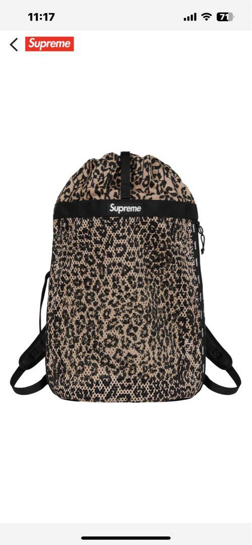 値下げsupreme 23SS Mesh Backpack Leopard 新品