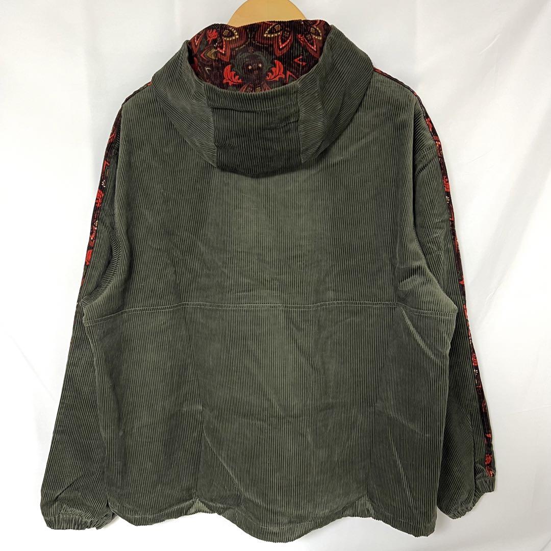 希少 adidas 23AW コーデュロイ フーディー　オリーブ　2XL