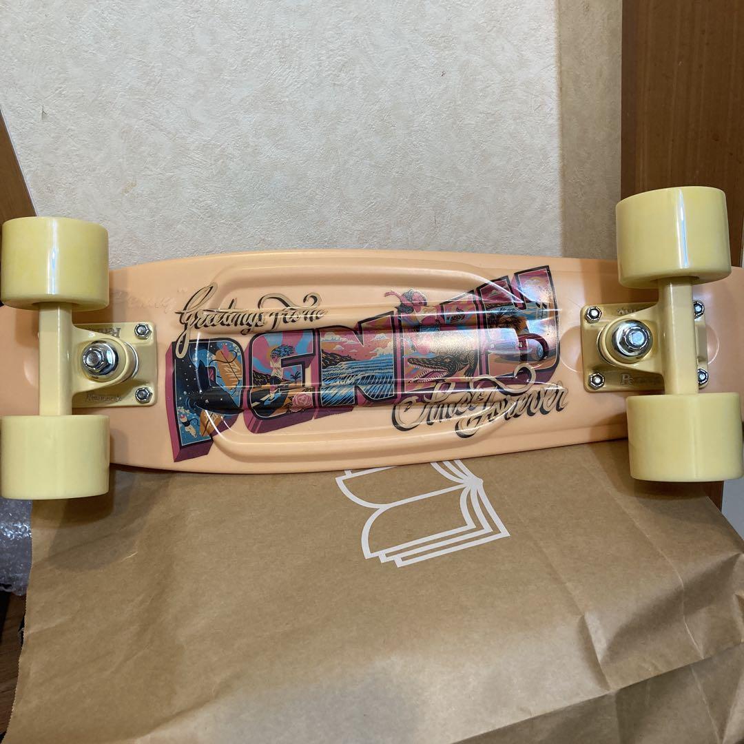 新品　penny スケートボード グラフィック　ベージュ