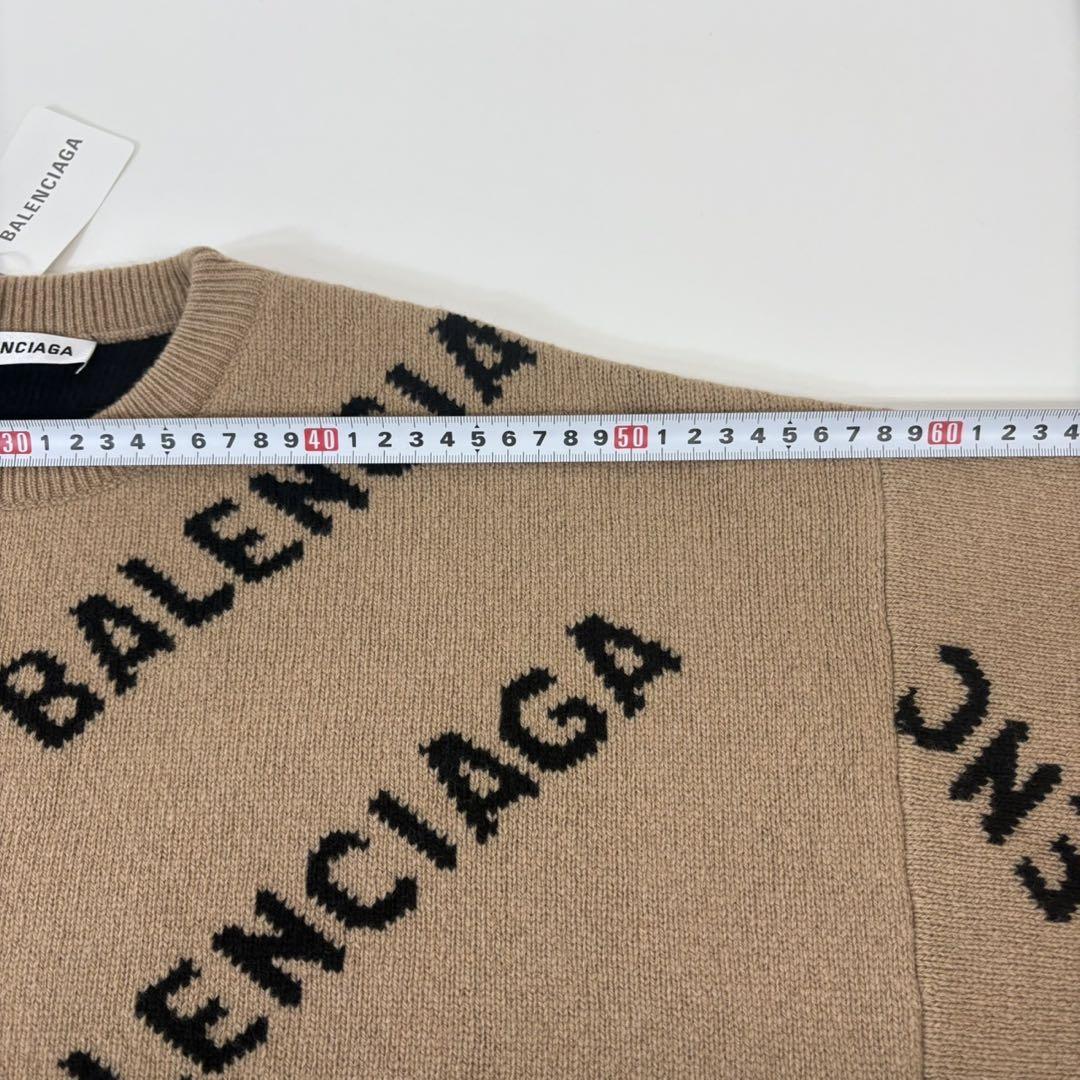 JOE様専用【未使用品】BALENCIAGA ロゴニット ベージュ T1567