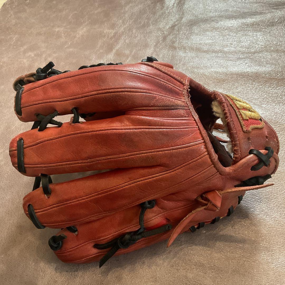 硬式内野 Wilson staff dual プロストックレザー 紐＆グリス交換