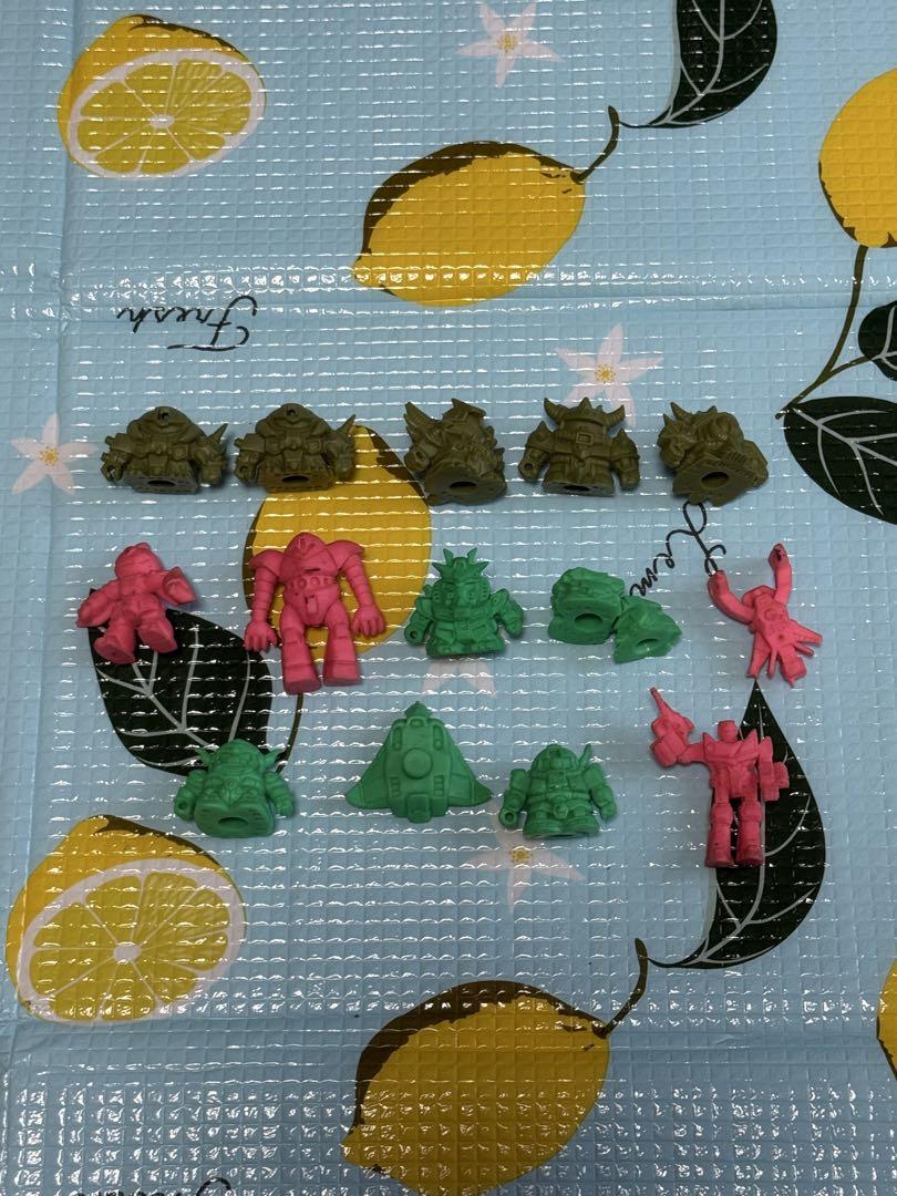 ガン消し　SDガンダム　まとめ売り緑、ピンク