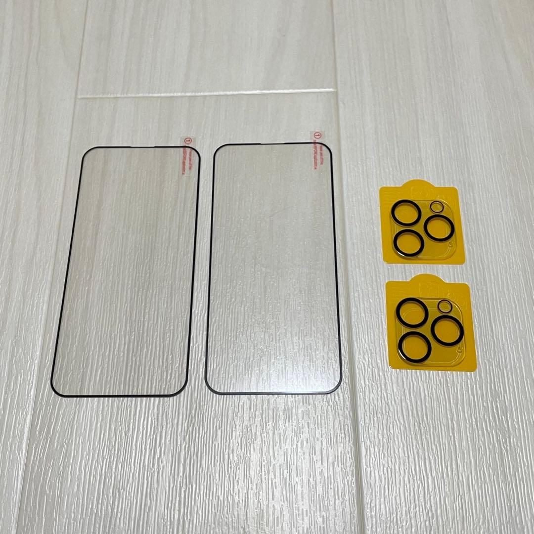iPhone 15 Pro Max ガラスフィルム 2枚 カメラフィルム 2枚